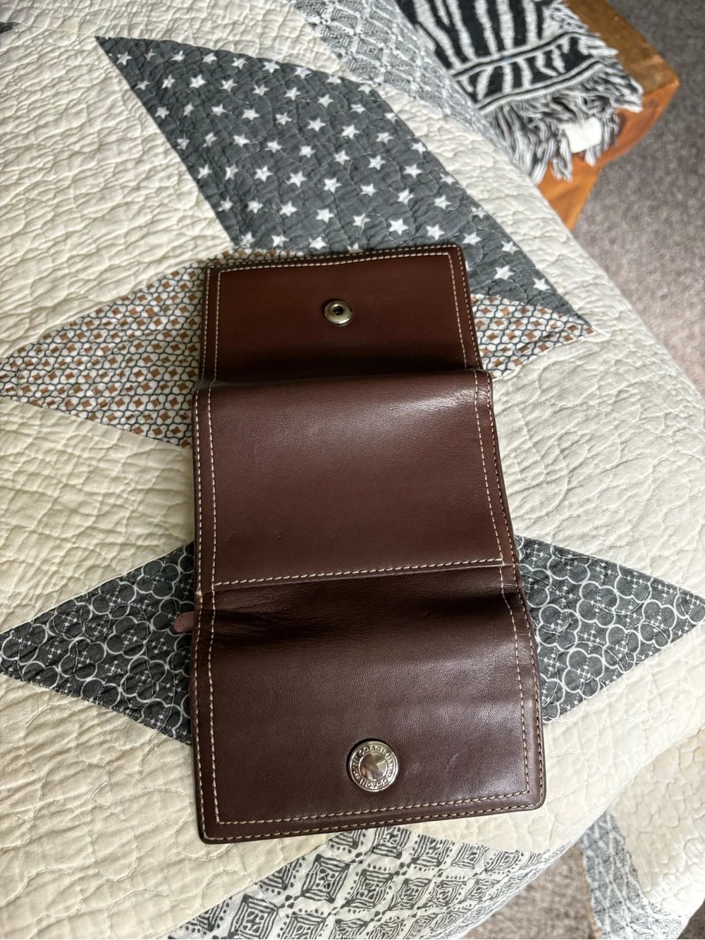 Y2K Coach wallet- Brown and pink